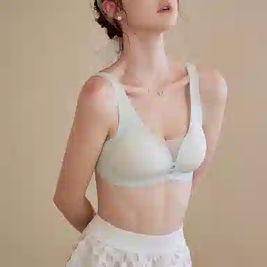 内在密码 透气内衣女聚拢小胸固定不空杯无痕无钢圈收副乳防下垂薄款文胸