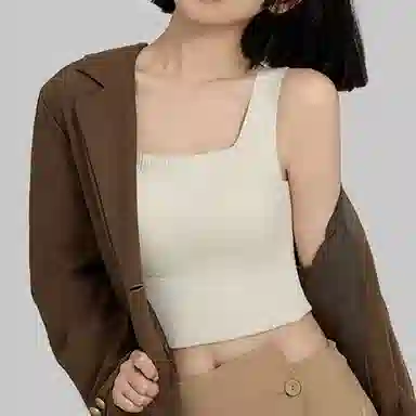 内在密码 保暖背心女款无痕女士自带杯垫免穿文胸磨毛秋冬季打底显瘦内搭