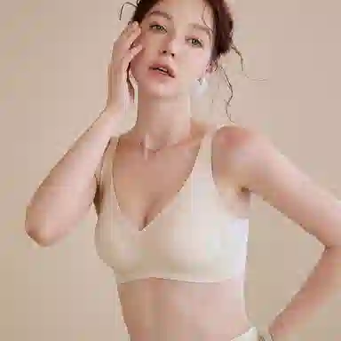 内在密码 薄款凉感无痕小胸聚拢防下垂显大内衣女透气无钢圈收副乳文胸