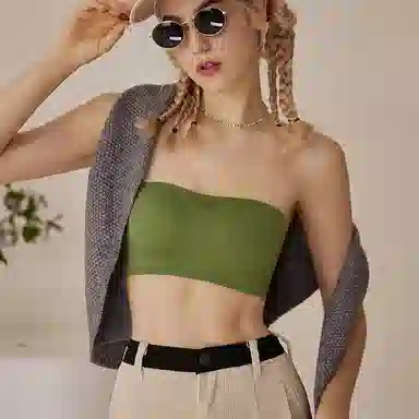 内在密码 小胸聚拢防下垂无肩带果冻条软支撑防滑文胸