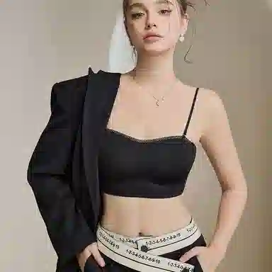 内在密码 纯色蕾丝边可外露细肩带防走光聚拢文胸 女款