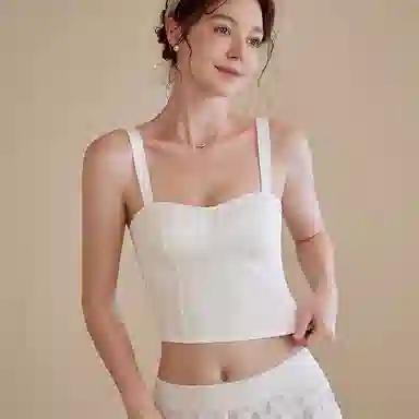 内在密码 吊带背心式女带胸垫免穿内搭外穿一体无痕性感美背打底内衣文胸 女款