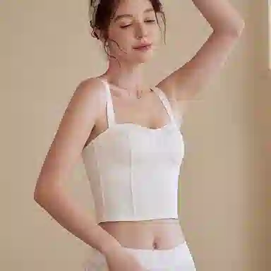 内在密码 吊带背心式女带胸垫免穿内搭外穿一体无痕性感美背打底内衣文胸 女款