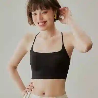 内在密码 交叉美背新款无痕抹胸带杯垫防走光防下垂可内搭外穿显瘦吊带女