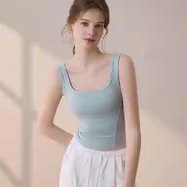 内在密码 无痕凉感宽肩带带胸垫一体外穿背心 女款