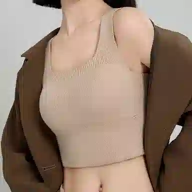 内在密码 保暖背心女款无痕女士自带杯垫免穿文胸磨毛秋冬季打底显瘦内搭