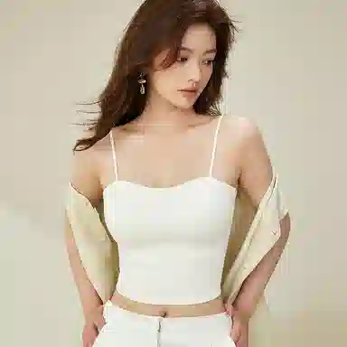 内在密码细吊带背心女单穿内搭美背打底自带胸垫免穿文胸一体外穿防走光内衣