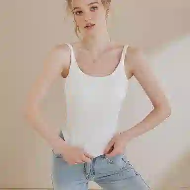 内在密码 免穿文胸大露美背内搭外穿显瘦性感辣妹不露脐吊带女款