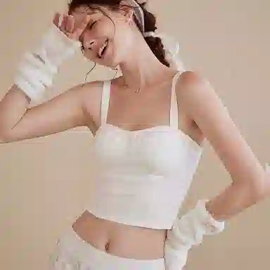 内在密码 吊带背心式女带胸垫免穿内搭外穿一体无痕性感美背打底内衣文胸 女款