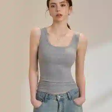 内在密码 带胸垫方领透气显瘦内搭外穿背心 女款