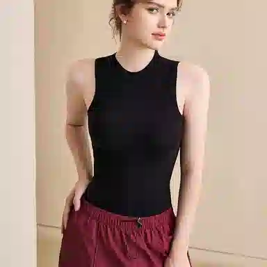 内在密码 正肩带胸垫加绒加厚羊毛双面磨毛发热打底保暖背心 女款