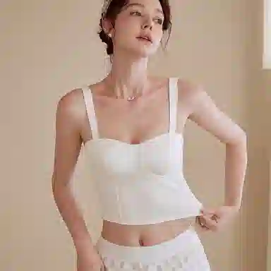 内在密码 吊带背心式女带胸垫免穿内搭外穿一体无痕性感美背打底内衣文胸 女款