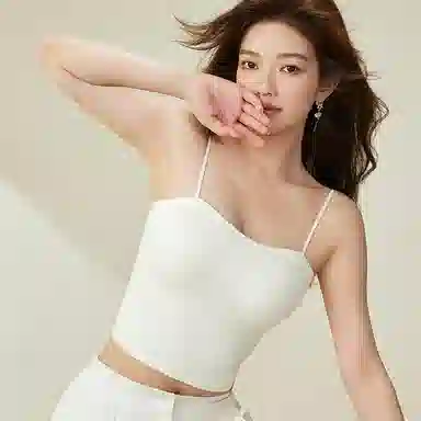 内在密码细吊带背心女单穿内搭美背打底自带胸垫免穿文胸一体外穿防走光内衣两件装