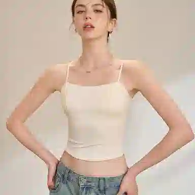 内在密码 细肩带胸垫一体无痕美背简约内搭吊带 女款