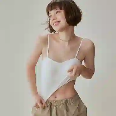 内在密码 交叉美背文胸一体式背心内衣百搭无痕小吊带胸垫夏薄款内搭显瘦裹胸防走光