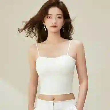 内在密码细吊带背心女单穿内搭美背打底自带胸垫免穿文胸一体外穿防走光内衣两件装