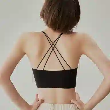 内在密码 交叉美背新款无痕抹胸带杯垫防走光防下垂可内搭外穿显瘦吊带女