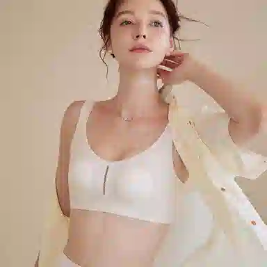 内在密码 透气兔耳杯内衣女大胸显小全罩杯无痕大码收副乳薄款文胸