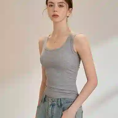 内在密码 带胸垫方领透气显瘦内搭外穿背心 女款