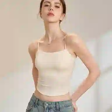 内在密码 细肩带胸垫一体无痕美背简约内搭吊带 女款