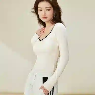 内在密码 赫本领保暖内衣女秋冬免穿文胸聚拢内搭外穿打底衫上衣 女款