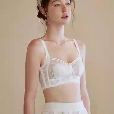 内在密码 纯色薄款透气兔耳朵无钢圈收副乳防下垂文胸
