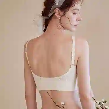 内在密码 纯色薄款吊带背心无痕无钢圈美背文胸 礼盒款