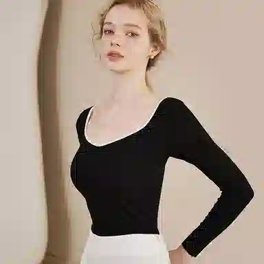 内在密码 纯色百搭修身内搭长袖针织衫 女款