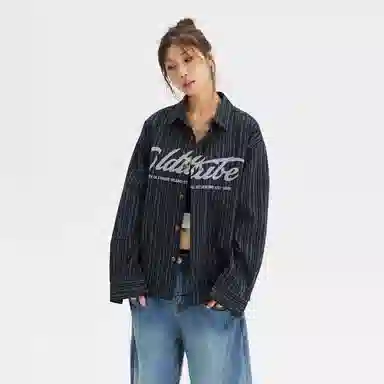 TIRED Letter Print Shirt