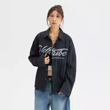 TIRED Letter Print Shirt