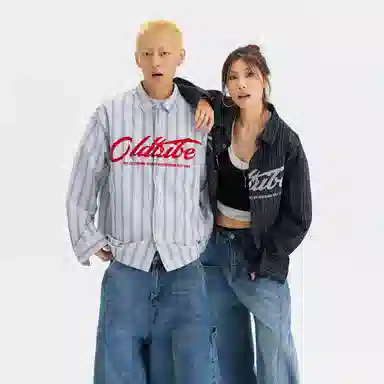 TIRED Letter Print Shirt