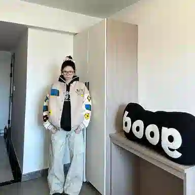 寻星记  美式复古高街风多元素设计感春秋夹克情侣装日常通勤棒球服 男女同款