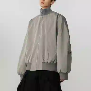 布客行 美式高街老钱风复古百搭飞行员教练立领短款宽松保暖防风防水潮流外套夹克 男女同款