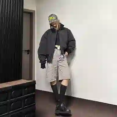 布客行 美式高街老钱风复古百搭飞行员教练立领短款宽松保暖防风防水潮流外套夹克 男女同款