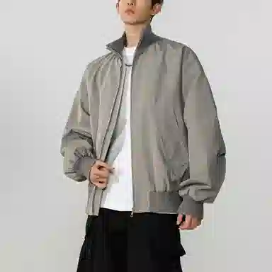 布客行 美式高街老钱风复古百搭飞行员教练立领短款宽松保暖防风防水潮流外套夹克 男女同款