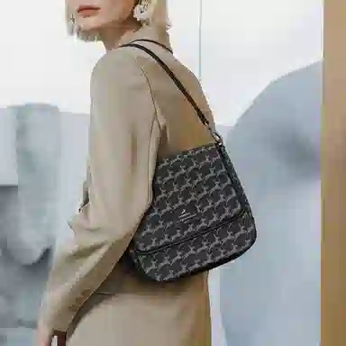 妙迪 复古潮流百搭 牛仔 腋下包单肩包 常规 女款 蓝