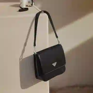 妙迪 复古时尚简约气质百搭小方包 织物 单肩腋下斜挎包 女款 子夜黑