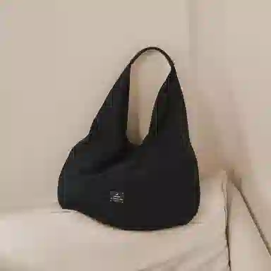 妙迪 通勤系列时尚潮流百搭纯色高级双面豹纹可用一包两背超轻便柔软大容量腋下三角托特包 织物 单肩包 常规 女款 椰青灰