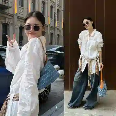 妙迪 通勤松弛小众 织物 单肩包 常规 女款 丹宁黑