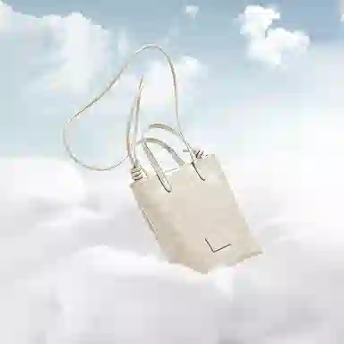 妙迪 百搭精致日常休闲时尚简约轻便出游手机包薯条包小托特 合成革 手提单肩斜挎包 常规 女款 星光白