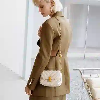 妙迪 经典菱格小众时尚 羊皮 链条包腋下包单肩斜挎包 女款 多色