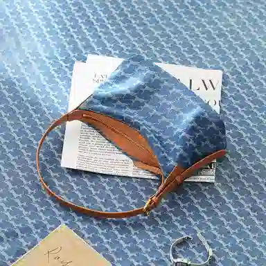 妙迪 通勤松弛小众 织物 单肩包 常规 女款 丹宁黑