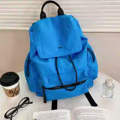 妙迪 时尚潮流百搭 织物 双肩包 常规 男女同款情侣款 椰青灰