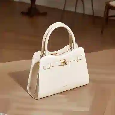 妙迪 新晚宴派对年会凯莉包 牛皮 单肩斜挎手提包 女款 子夜黑/奶昔白