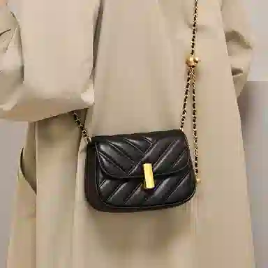 妙迪 经典菱格小众时尚 羊皮 链条包腋下包单肩斜挎包 女款 多色