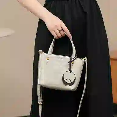 妙迪 熊猫小托特包小众高级感 牛皮 手提斜挎 小号 女款 多色可选