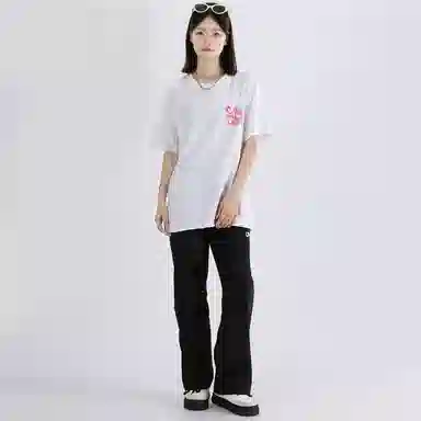 星际者 基础款简约套头字母印花短袖街头潮牌中性风中腰系带短裤休闲运动套装 男女同款