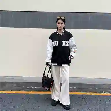 星际者 基础款字母印花潮流简约棒球服夹克时尚户外山系大口袋百搭工装裤休闲运动套装 男女同款