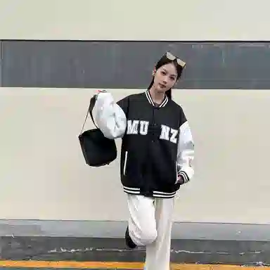 星际者 基础款字母印花潮流简约棒球服夹克时尚户外山系大口袋百搭工装裤休闲运动套装 男女同款