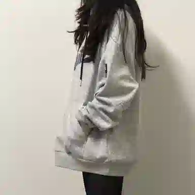 星际者 连帽字母印花简约上衣阔腿直筒美式高街运动休闲工装裤卫衣套装 男女同款